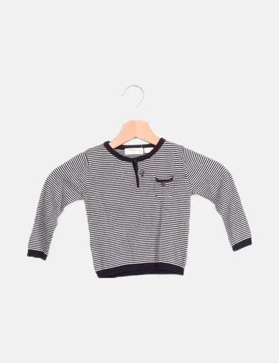 Mango Jersey bicolor estampado rayas