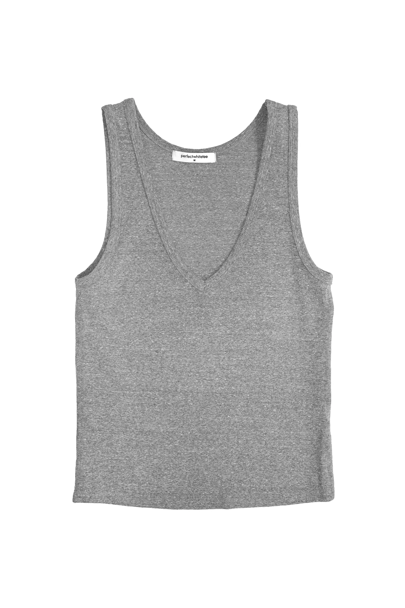 Maria V Neck in Heather Grey