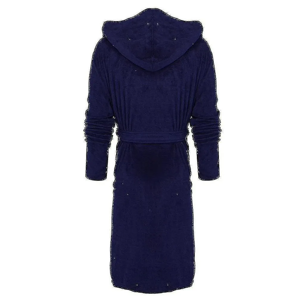 MEN'S BATHROBES  LONG HOODED TERRY ROBE FOR RESORT, SPA, AND HOME XIXIXDD