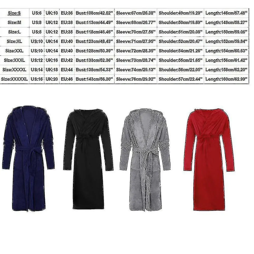 MEN'S BATHROBES  LONG HOODED TERRY ROBE FOR RESORT, SPA, AND HOME XIXIXDD