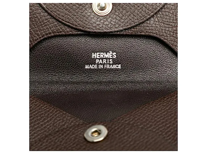 Monedero Bastia en Togo marrón de Hermès Castaño Marrón oscuro 