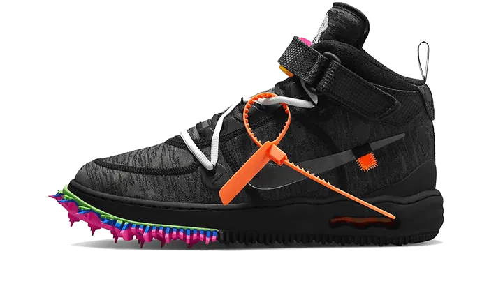 NIKE AIR FORCE 1 MID OFFWHITE CLEAR BLACK