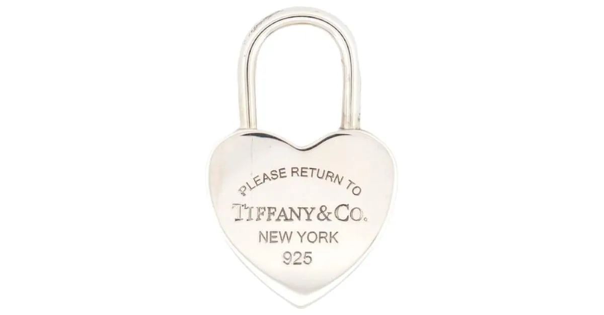 Otras joyas Tiffany & Co LLAVERO COLGANTE TIFFANY CANDADO POR FAVOR REGRESAR A PLATA 925 CAJA LLAVERO 