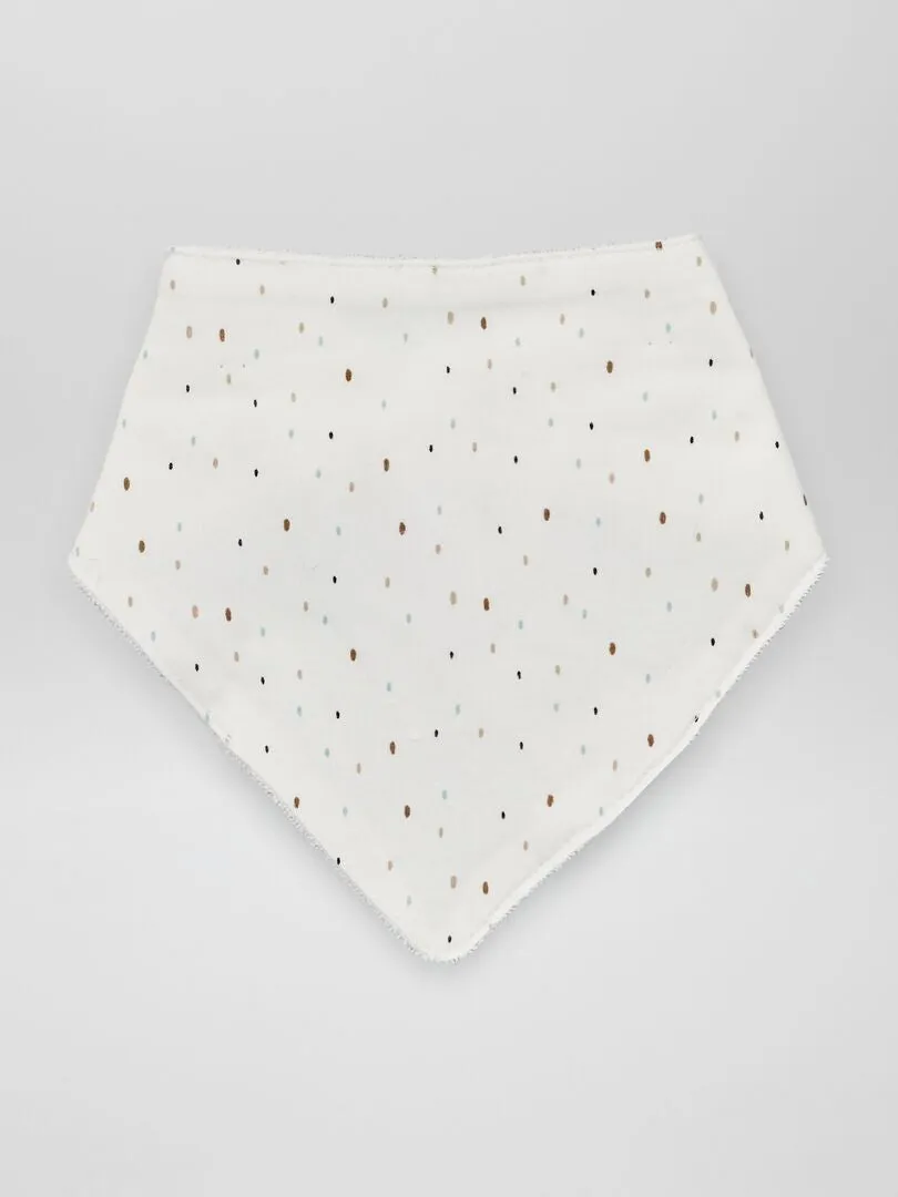 PACK DE 3 BABEROS TRIANGULARES  MARRON