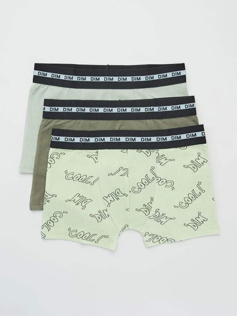 PACK DE 3 BOXERS 'DIM'  VERDE