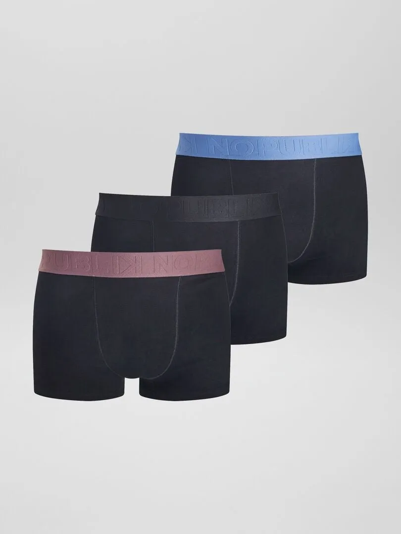 PACK DE 3 BóXERS 'NO PUBLIK'  NEGRO
