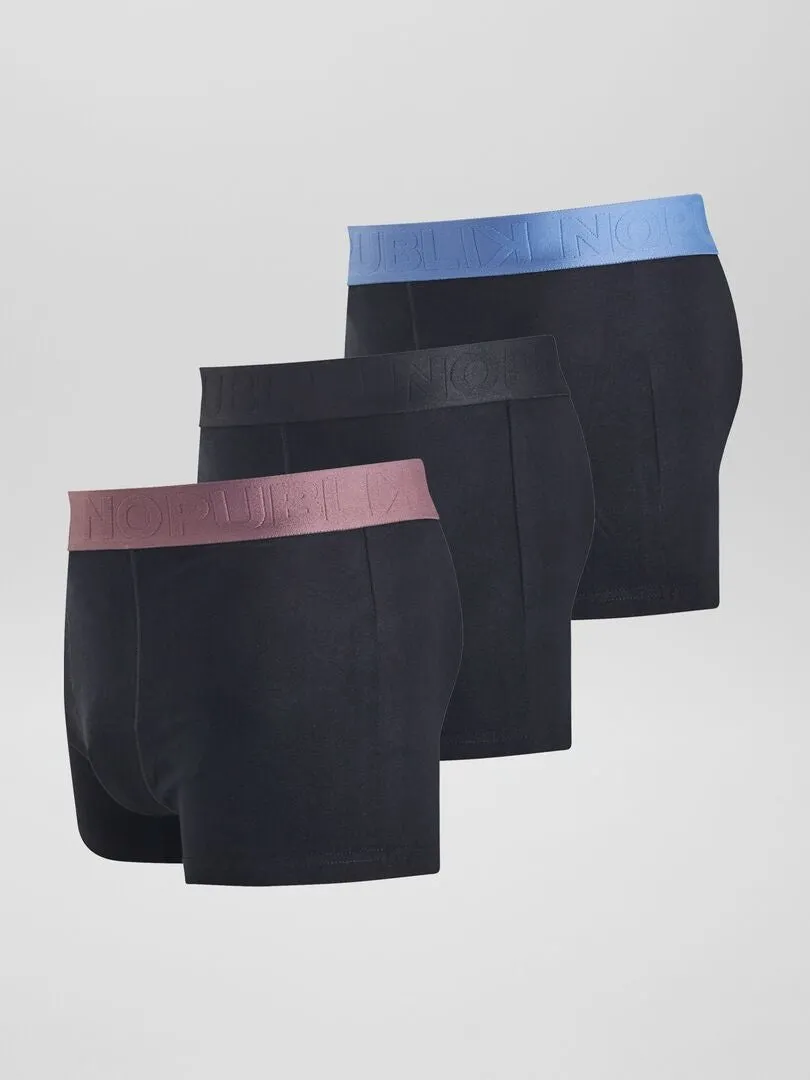 PACK DE 3 BóXERS 'NO PUBLIK'  NEGRO