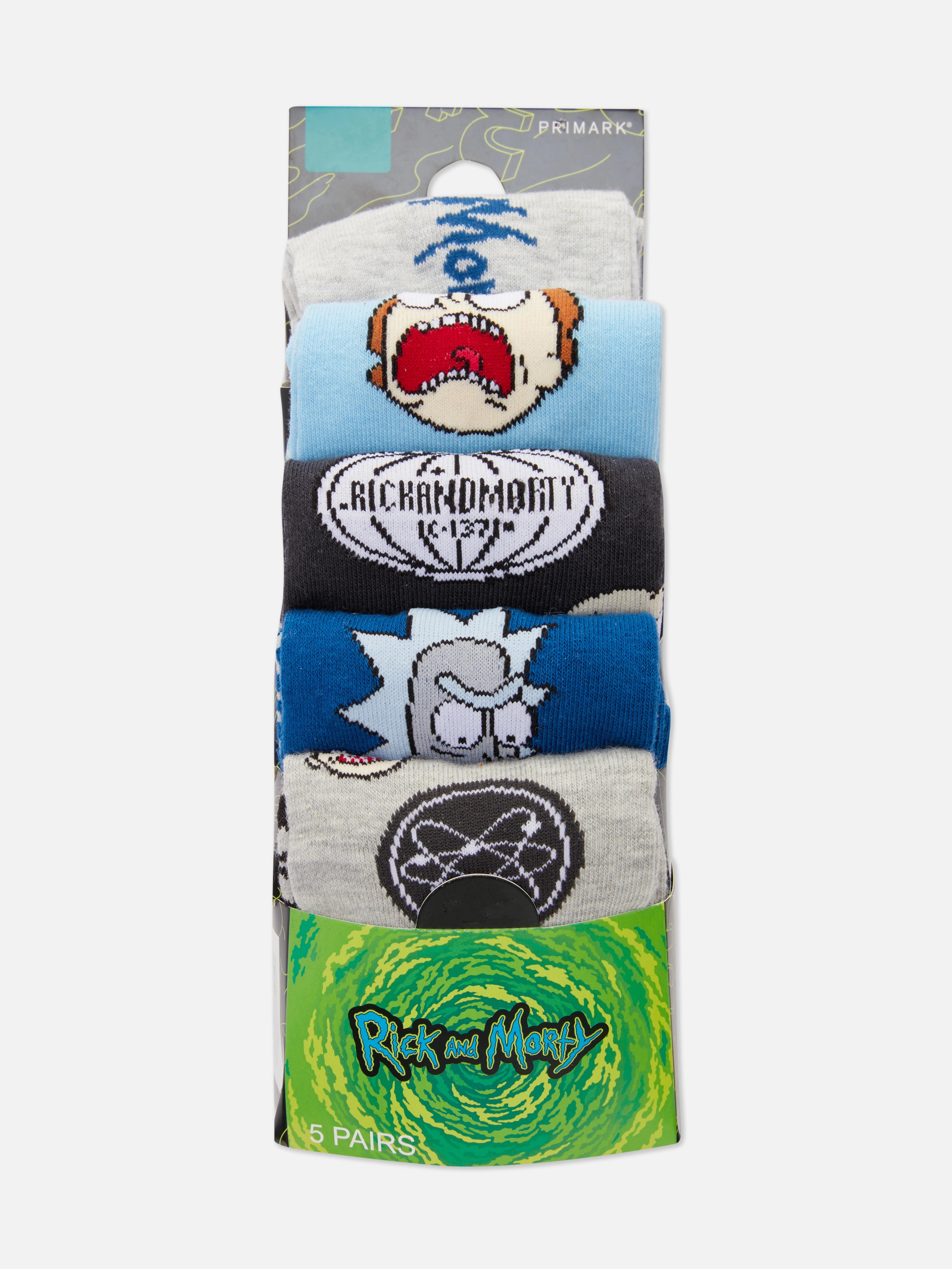Pack de 5 pares de calcetines de Rick y Morty