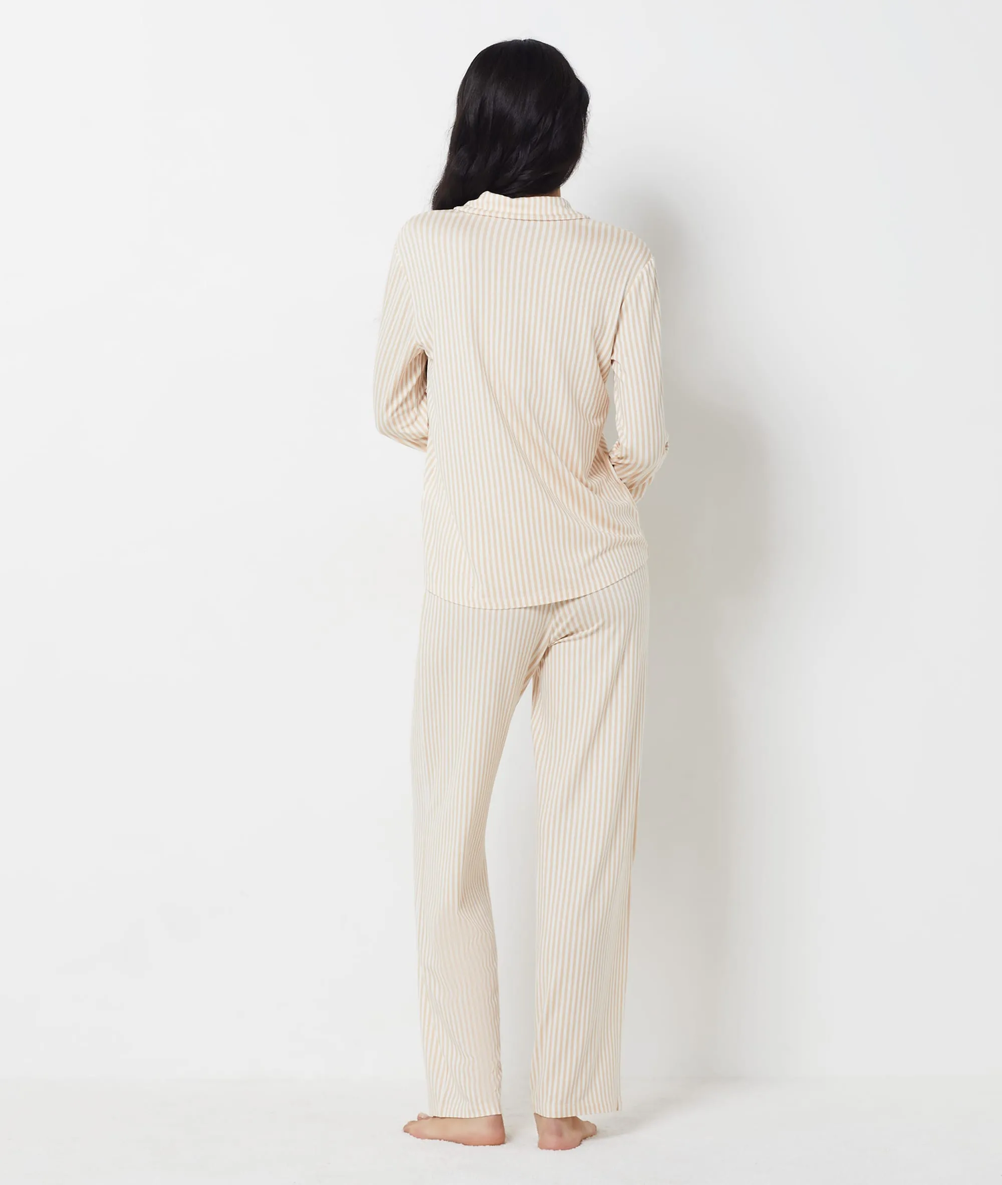 PANTALóN PIJAMA ESTAMPADO DE RAYAS HEIDE BEIGE  ETAM