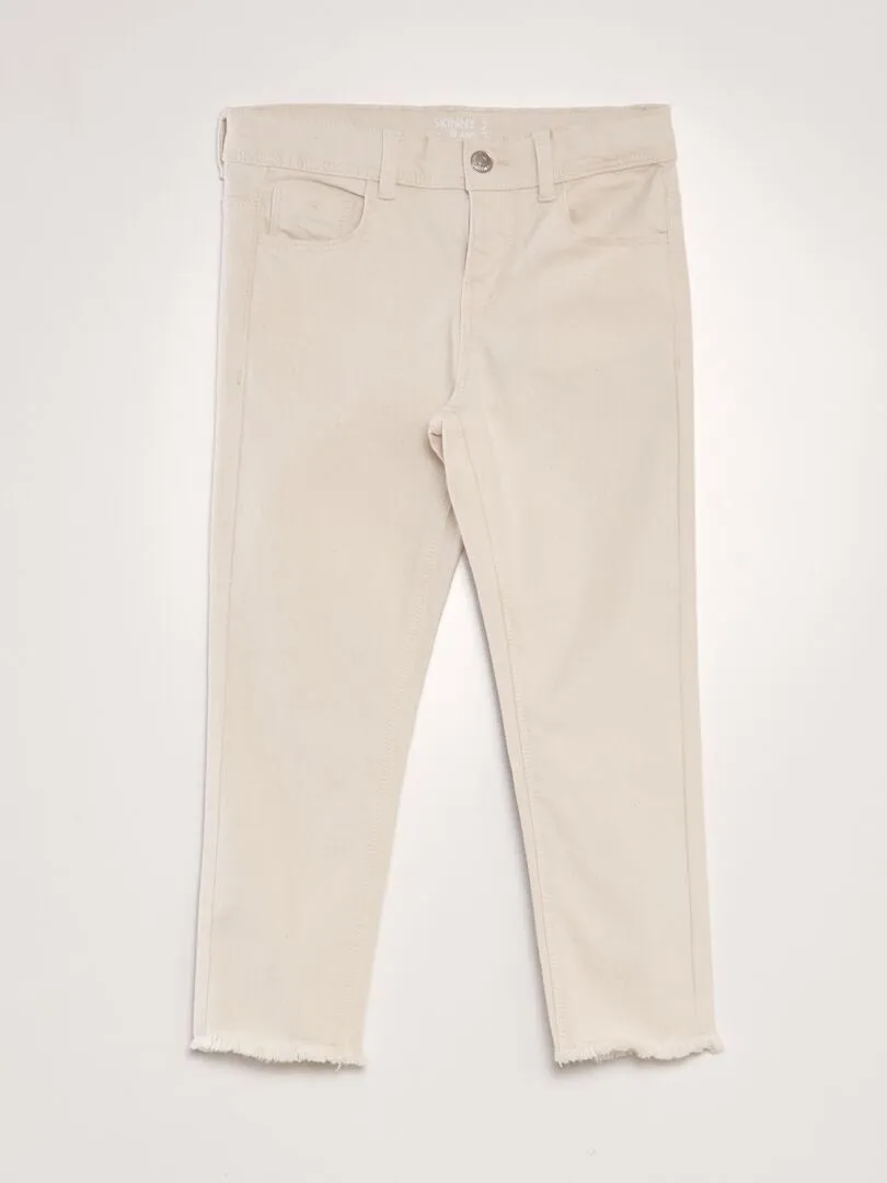 PANTALóN SKINNY DE TIRO ALTO  BEIGE