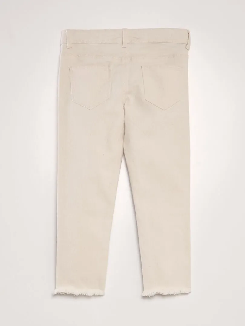 PANTALóN SKINNY DE TIRO ALTO  BEIGE