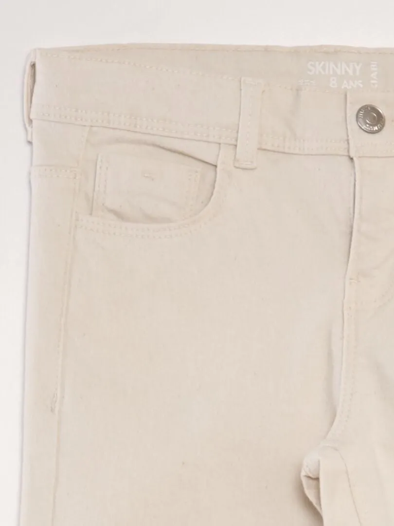 PANTALóN SKINNY DE TIRO ALTO  BEIGE