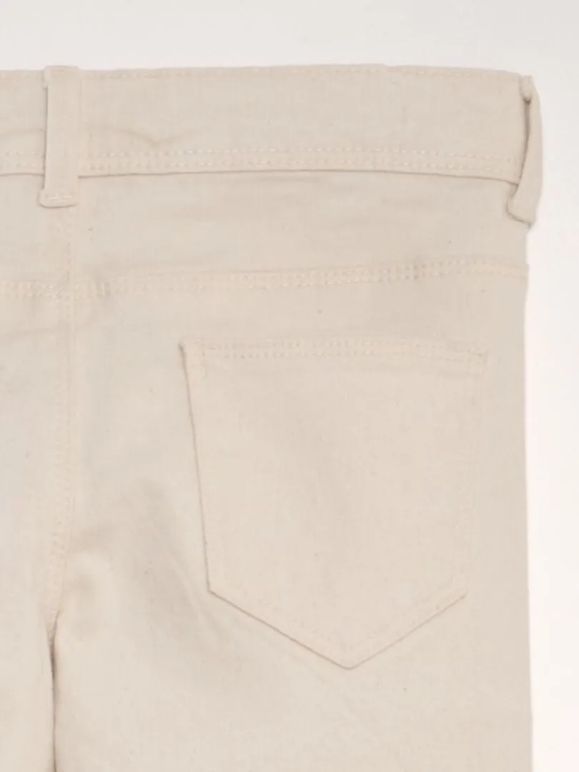 PANTALóN SKINNY DE TIRO ALTO  BEIGE