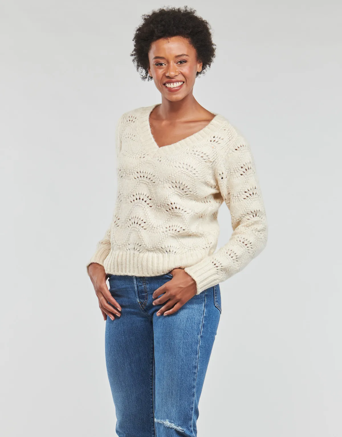 PCBIBBI LS VNECK KNIT