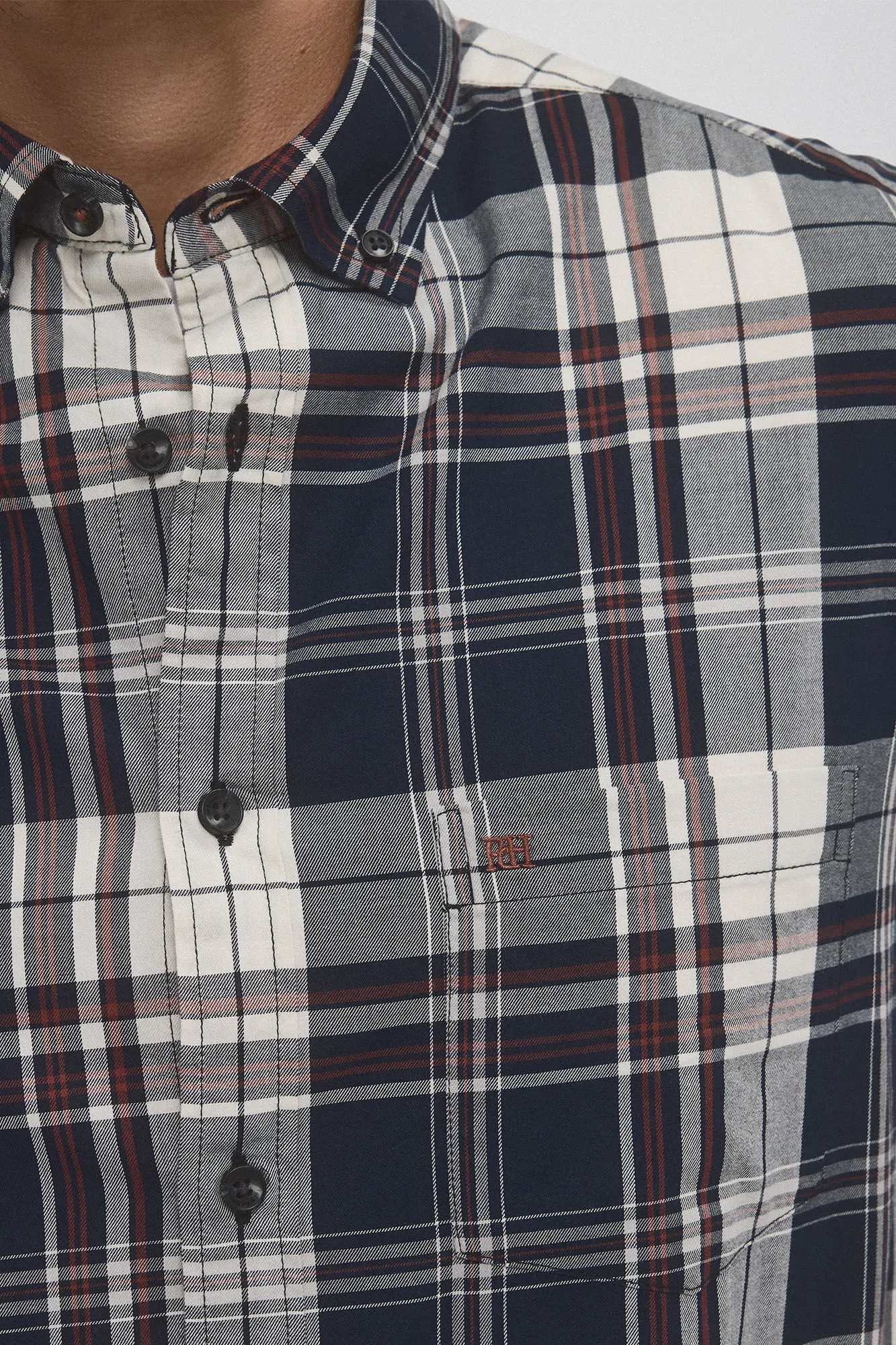 Pedro del Hierro Camisa twill cuadros