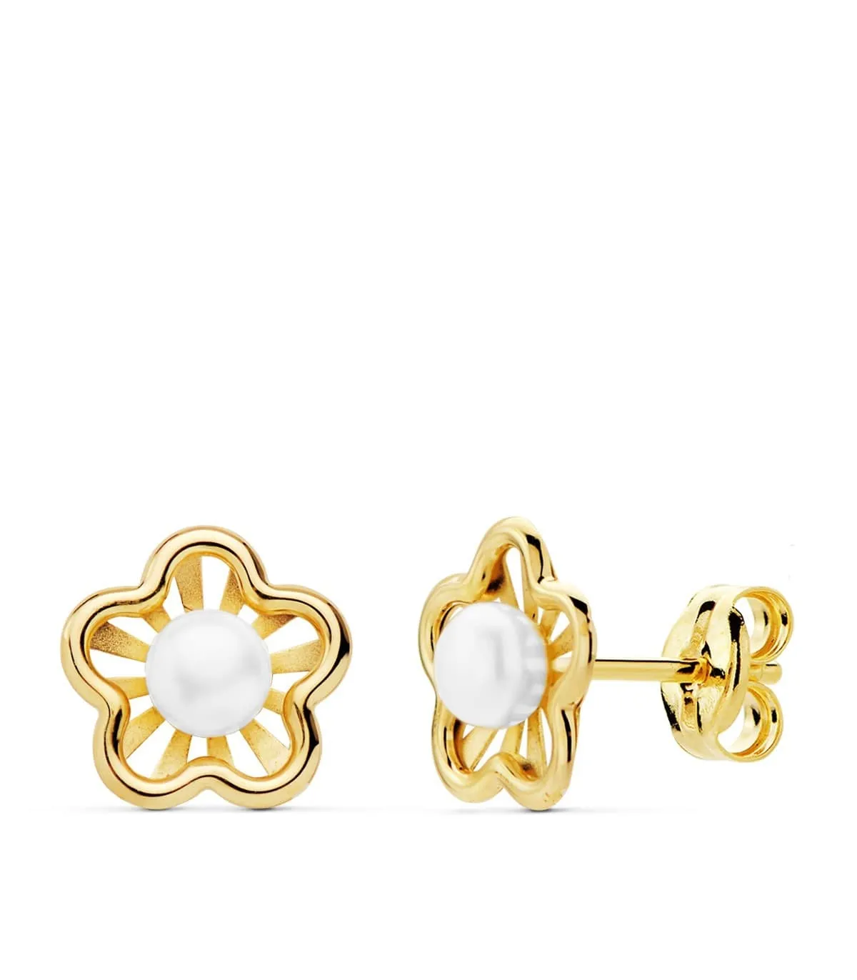 Pendientes niña Comunión Chloe Oro 18K Flor