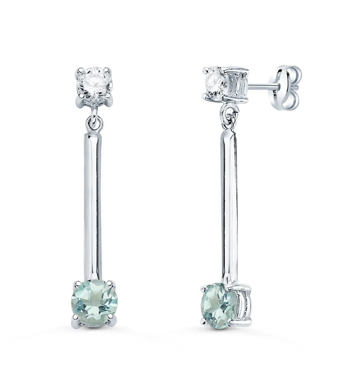 Pendientes Novia Lucero Oro 18K  Topacio Azul