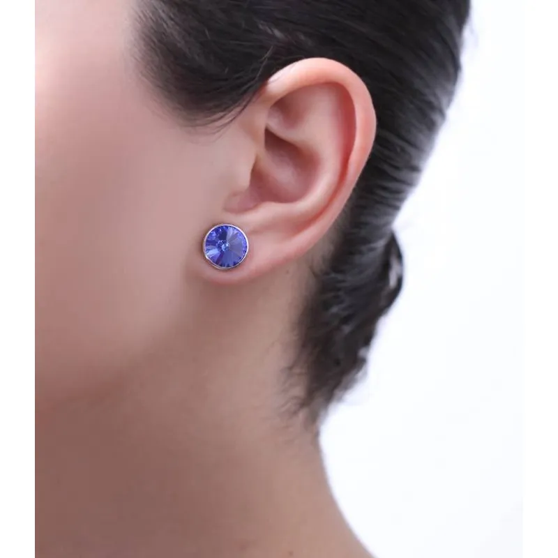 Pendientes "Chromatic" grandes Azul Plata de ley