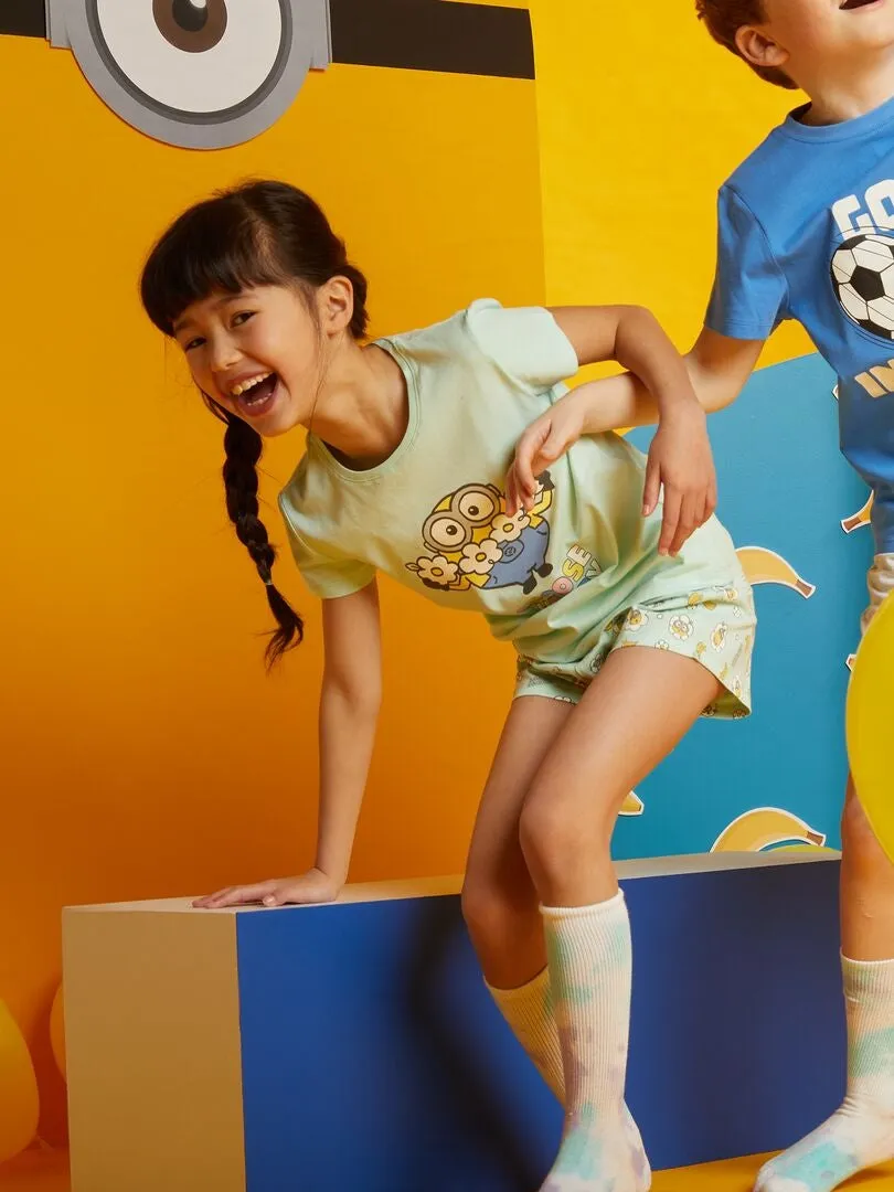 PIJAMA CORTO 'MINIONS'  2 PIEZAS  AZUL