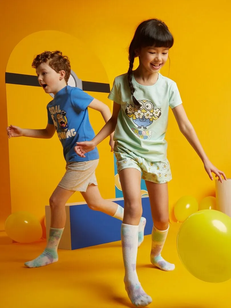 PIJAMA CORTO 'MINIONS'  2 PIEZAS  AZUL
