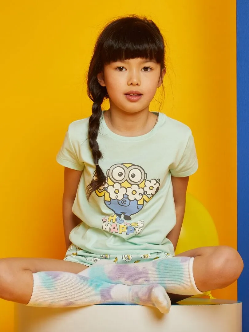 PIJAMA CORTO 'MINIONS'  2 PIEZAS  AZUL