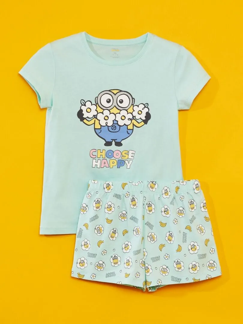 PIJAMA CORTO 'MINIONS'  2 PIEZAS  AZUL