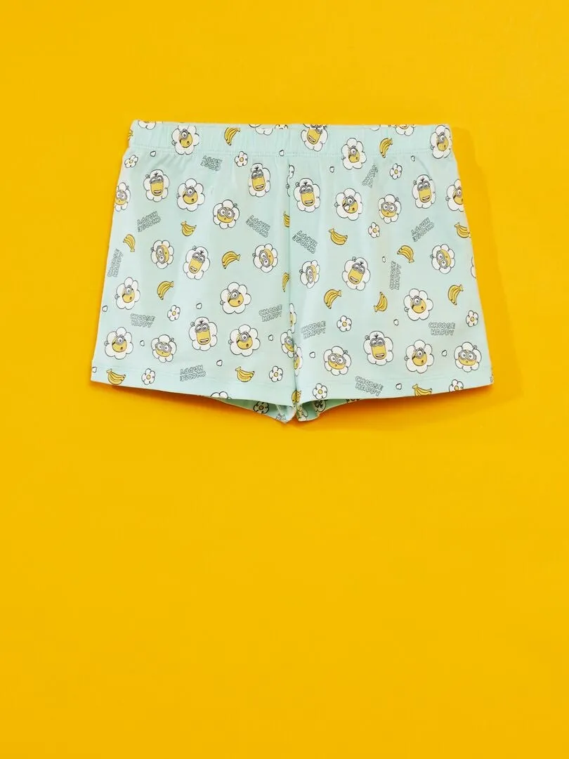 PIJAMA CORTO 'MINIONS'  2 PIEZAS  AZUL
