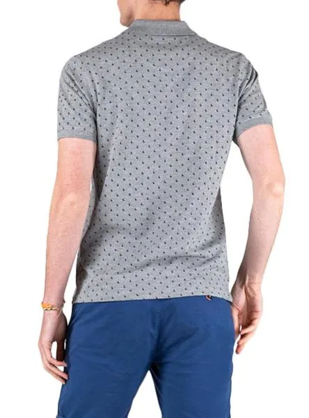 polo el ganso print gris para hombre