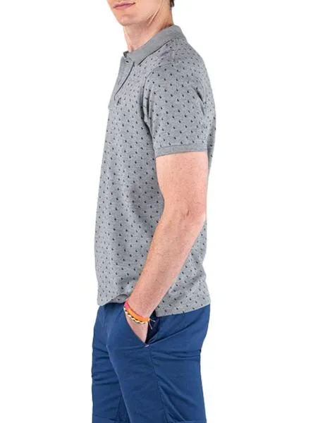polo el ganso print gris para hombre