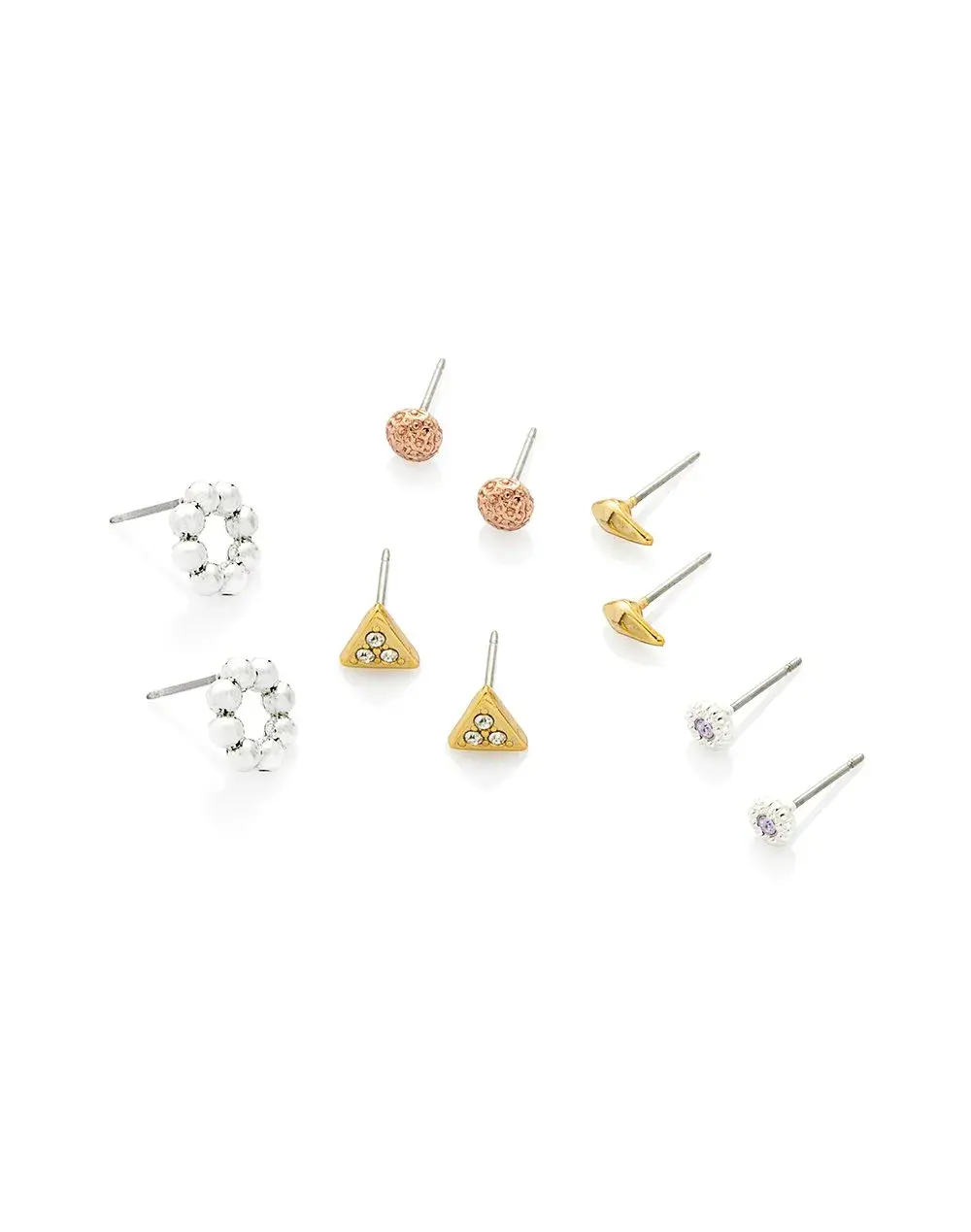 Set de cinco pares de zarcillos pequeños