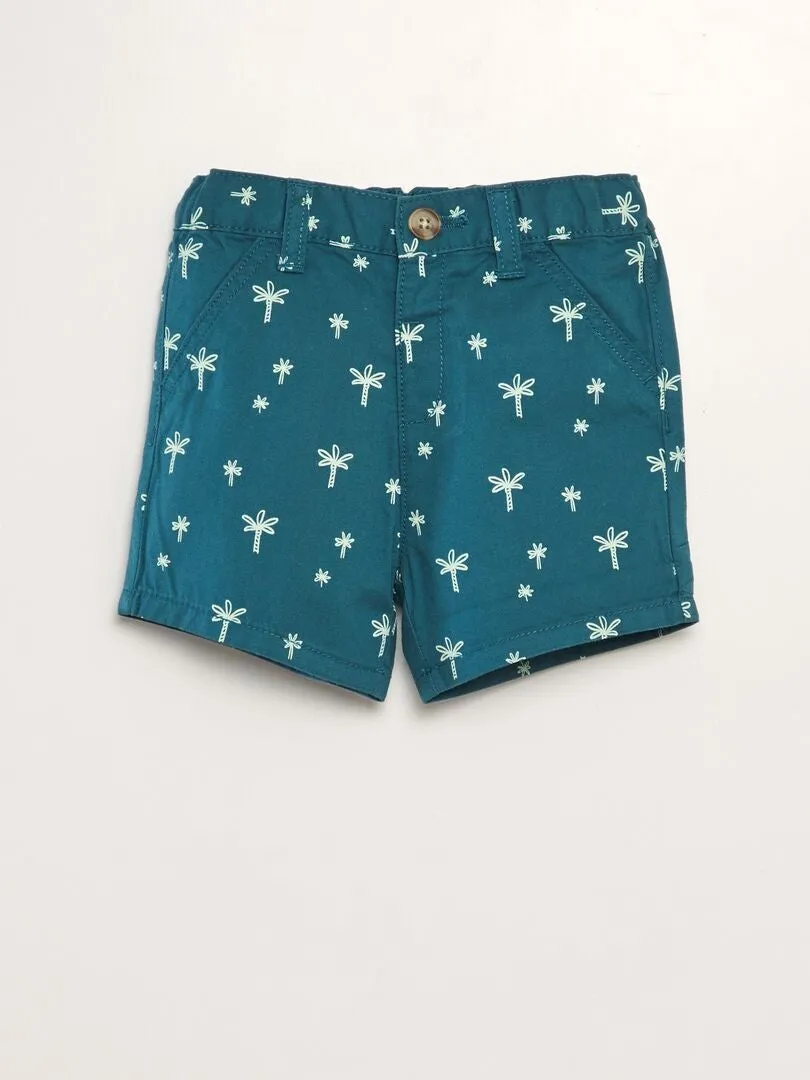 SHORT CHINO DE SARGA  AZUL
