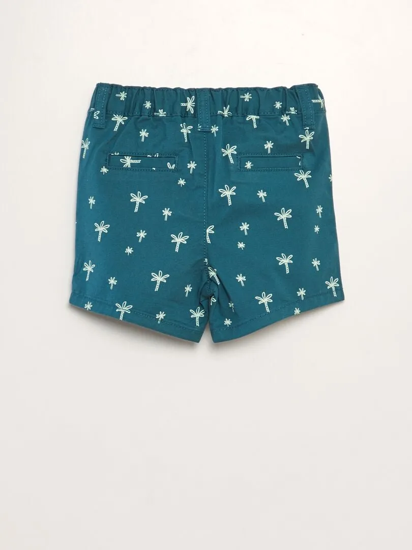SHORT CHINO DE SARGA  AZUL
