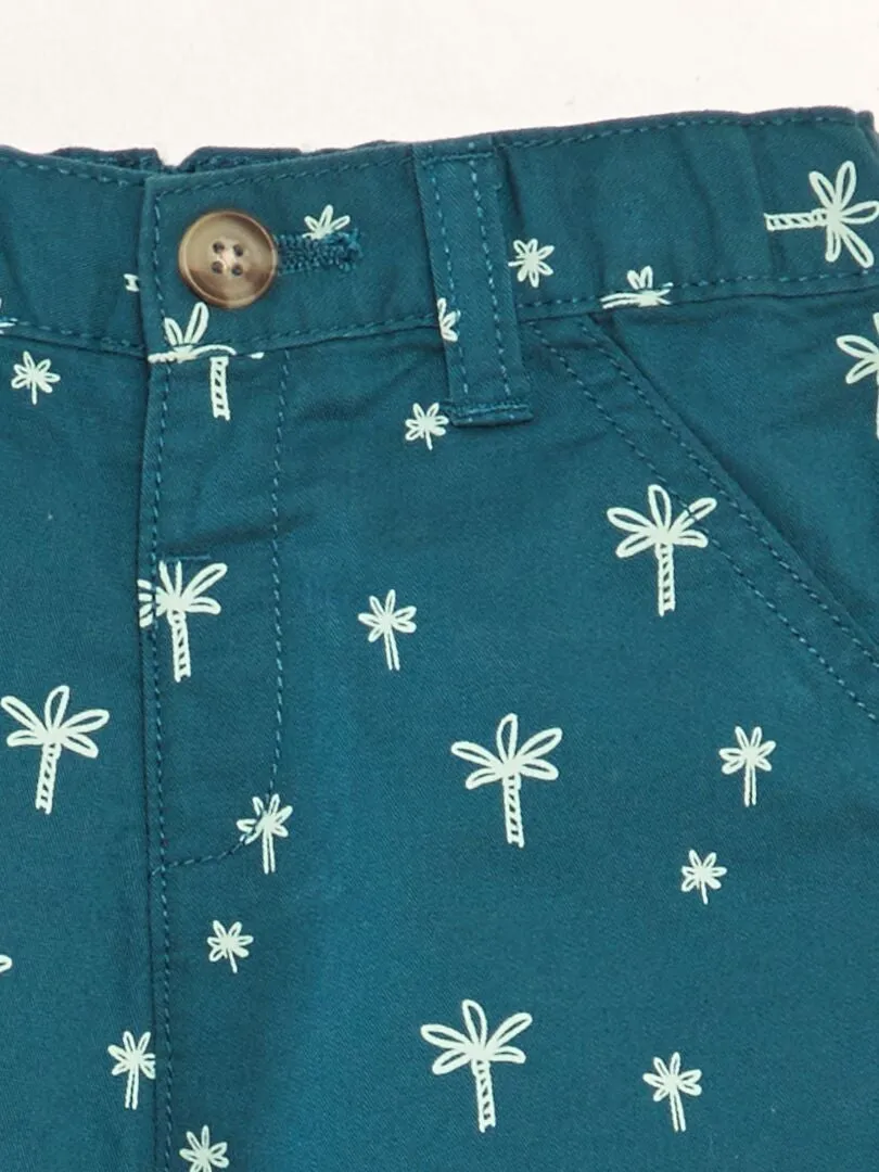 SHORT CHINO DE SARGA  AZUL