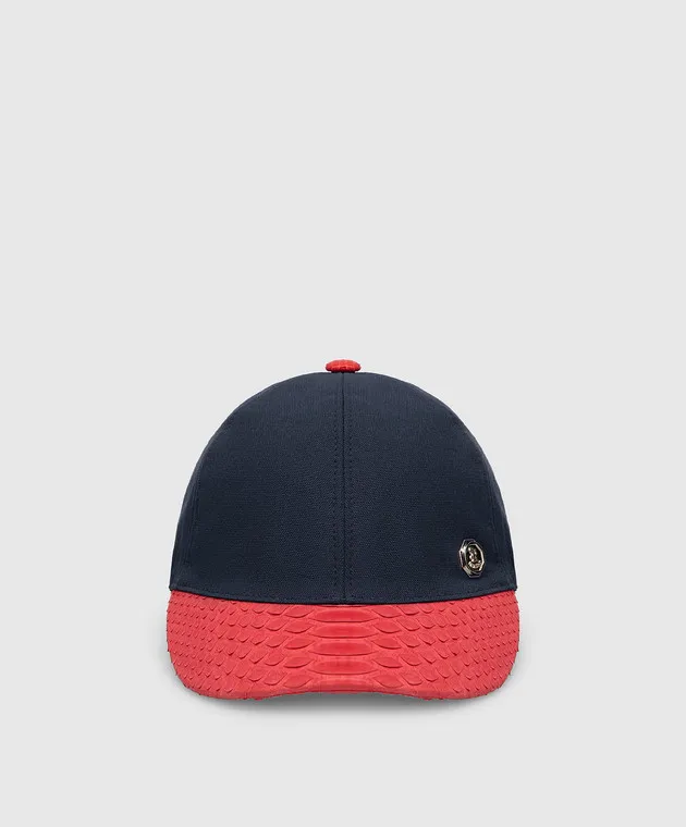 Stefano Ricci Children's cap with python skin insert