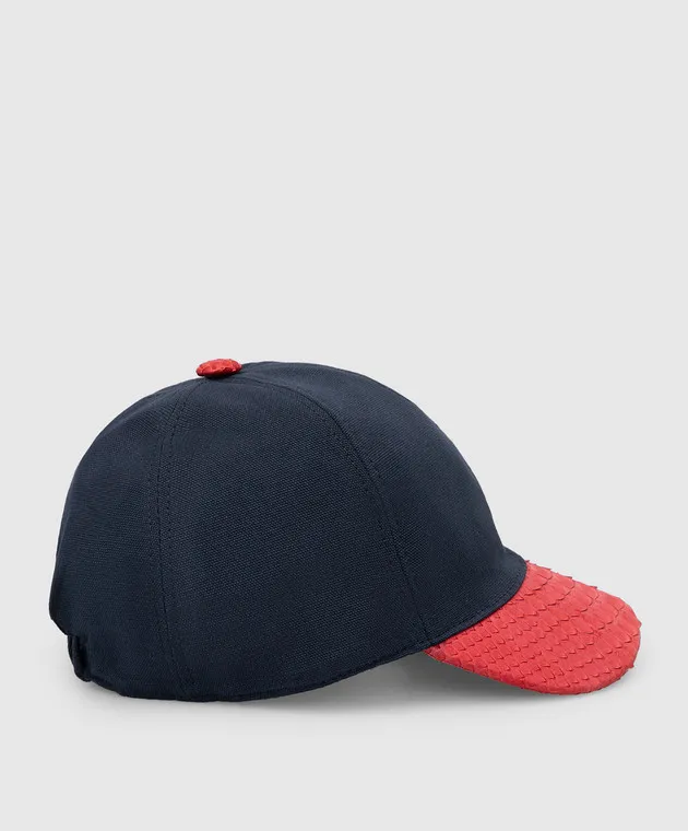 Stefano Ricci Children's cap with python skin insert