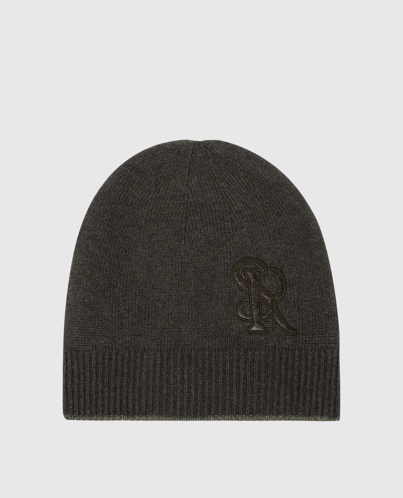 Stefano Ricci Green cashmere cap with crocodile skin