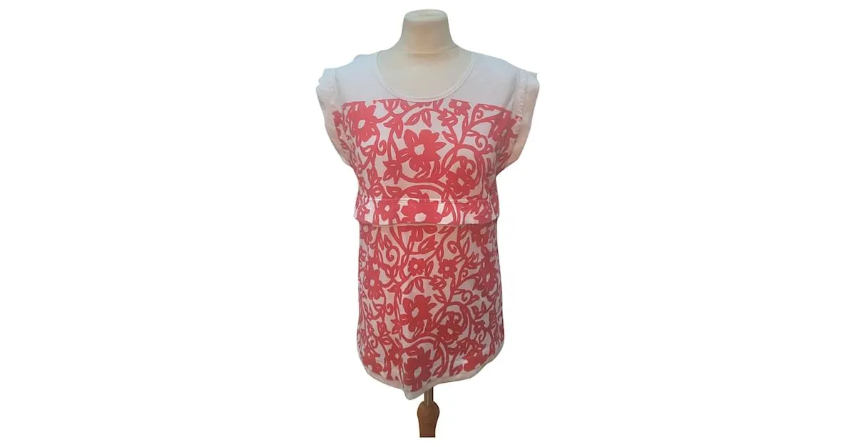 Stella Mc Cartney Stella McCartney para la camiseta de Adidas Blanco Roja 