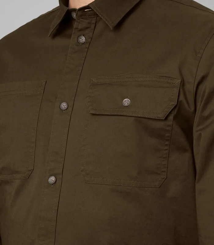 Trym camisa manga larga willow green