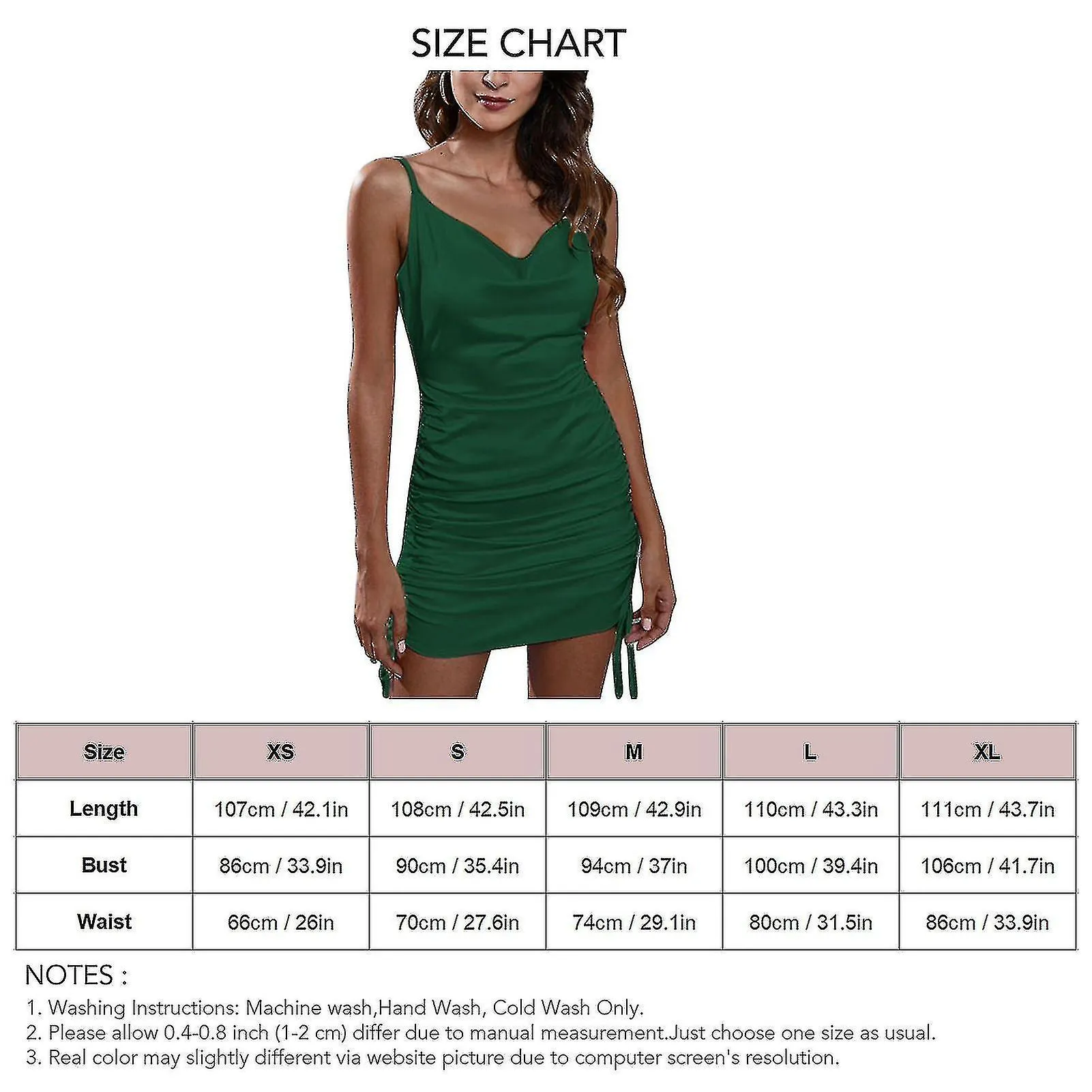 V Neck Spaghetti Strap Dress Ruched Sleeveless Solid Color Women Mini Dress For Party