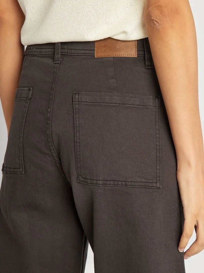 VAQUERO WIDE LEG DE TIRO ALTO  NEGRO