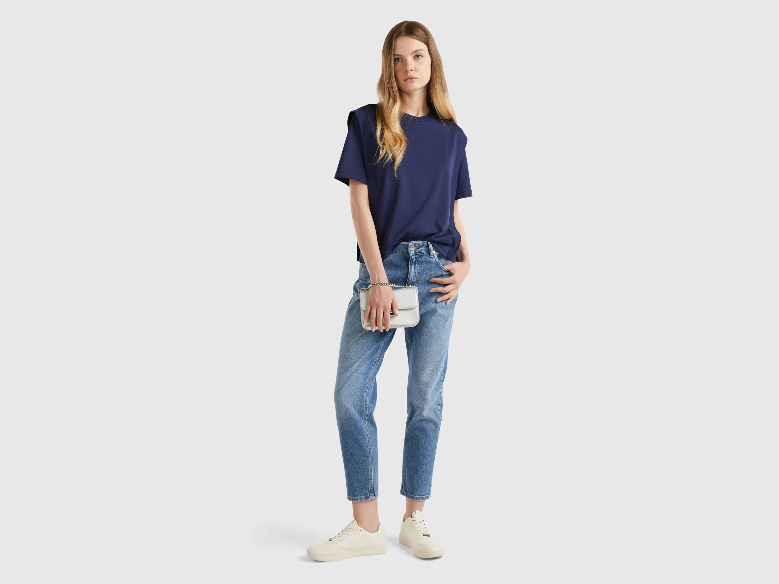 Vaqueros cropped de talle alto