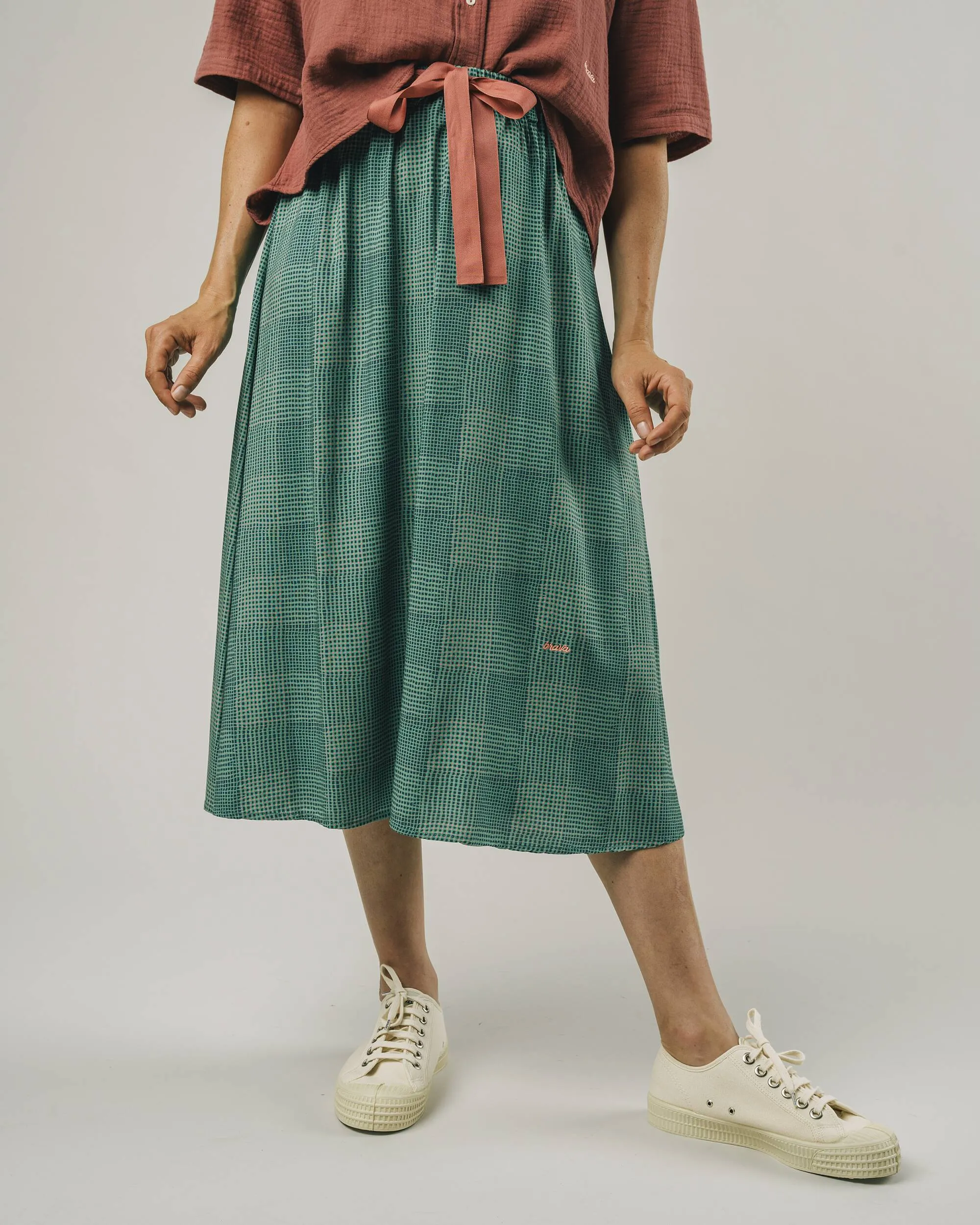 Vichy Skirt Green