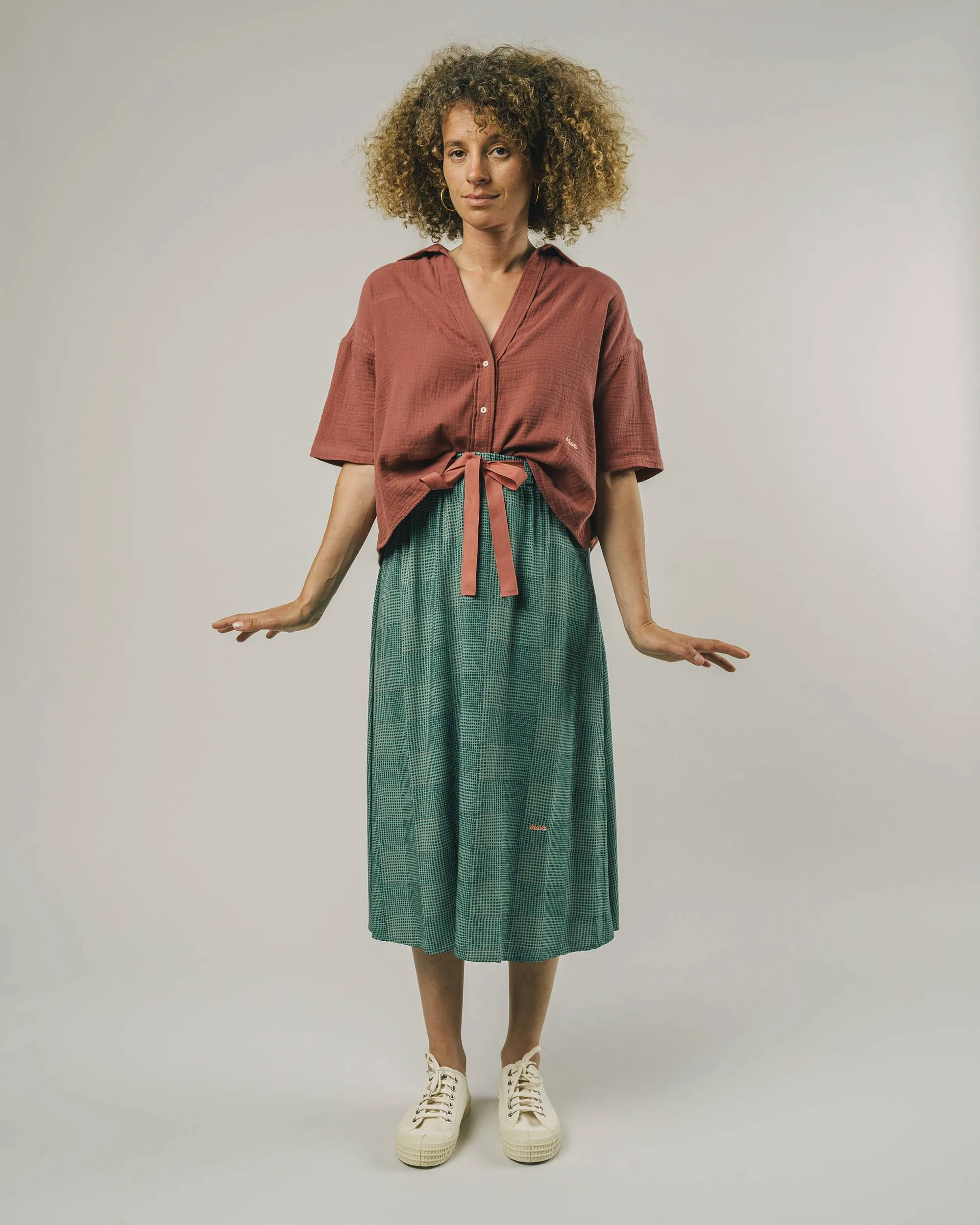 Vichy Skirt Green