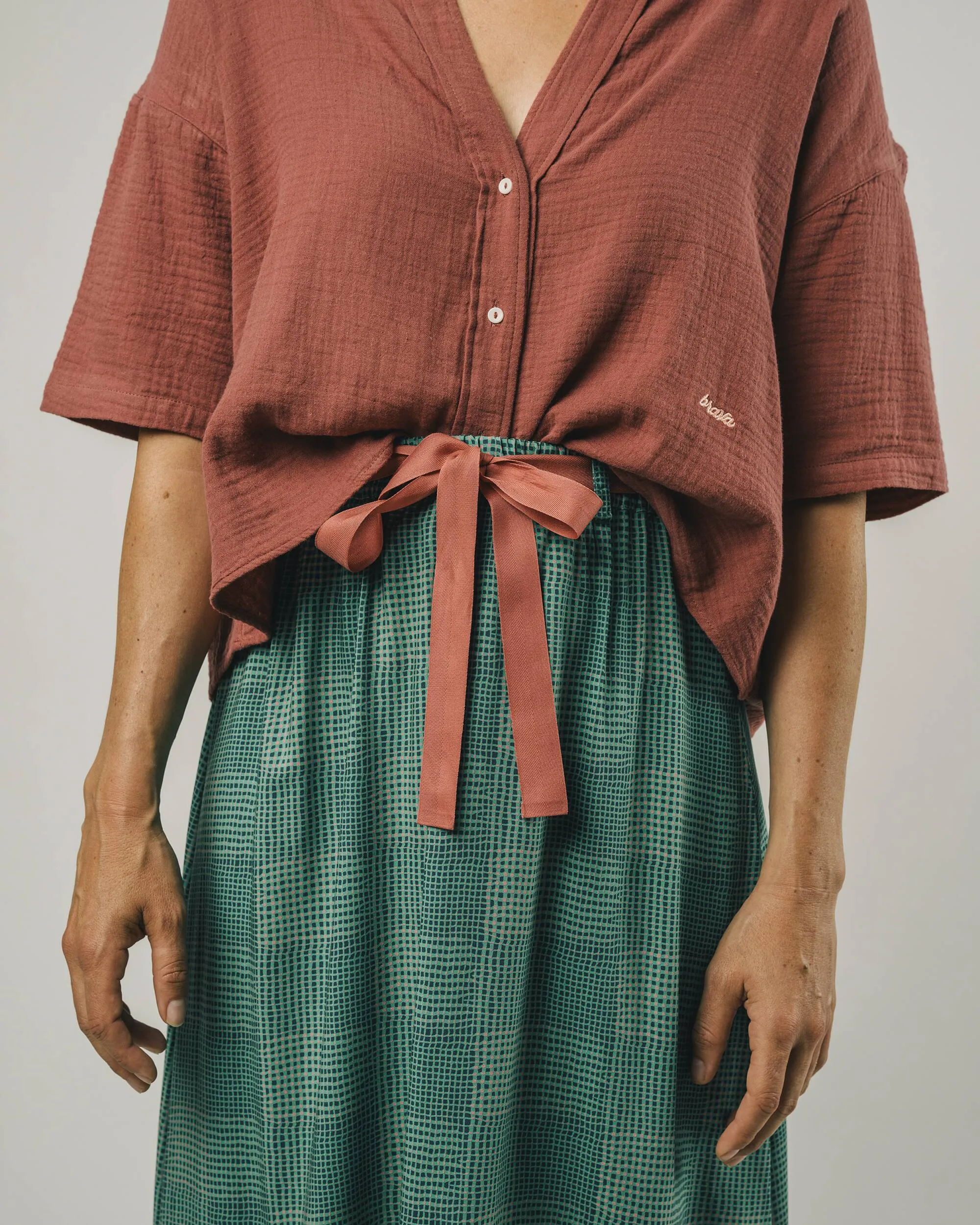 Vichy Skirt Green