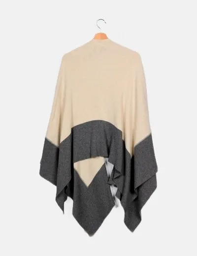 Zara Capa bicolor punto
